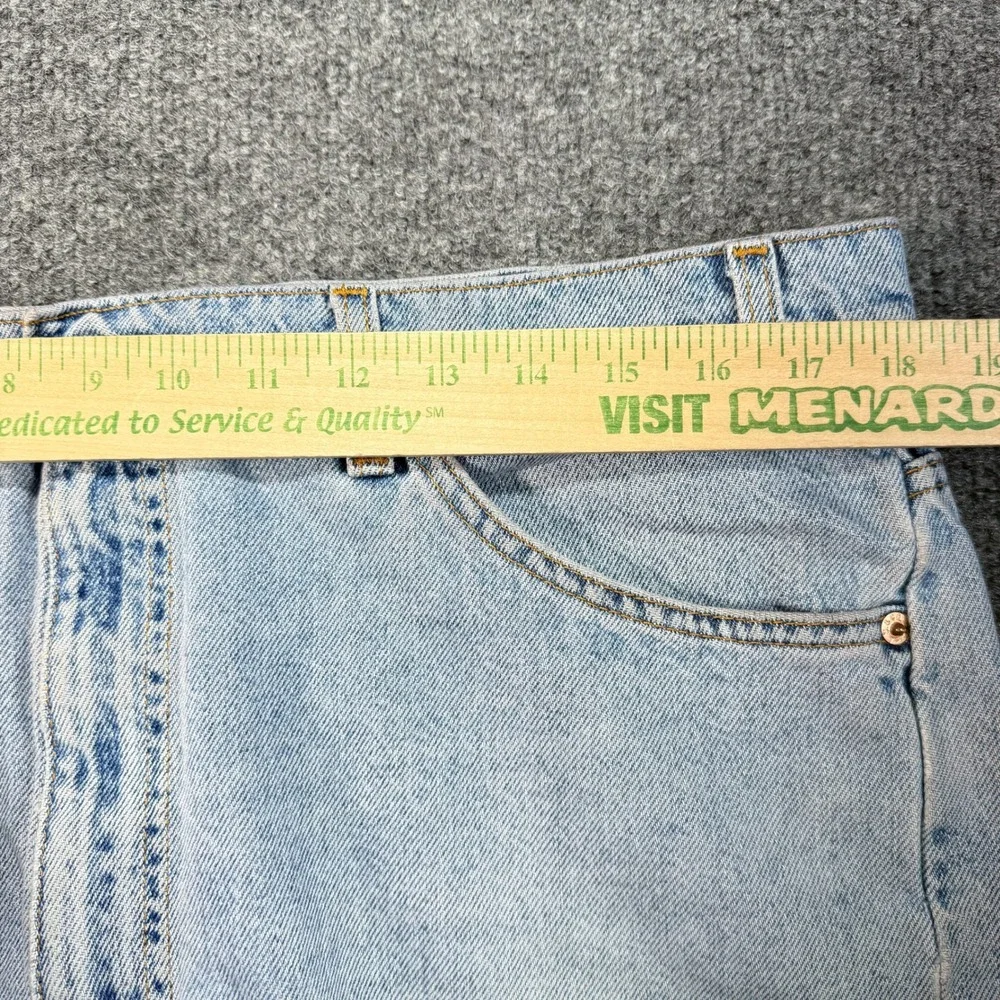 Levi's 505 Jean Shorts Mens 38 Light Wash Distressed Orange Tab Vintage 90s